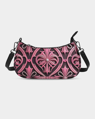 Rosa Y Negro 3D 2 Petite Canvas Pouch