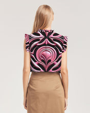 Load image into Gallery viewer, Tbd Women&#39;s All-Over Print Ruffle Sleeve Top