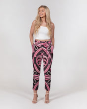 Load image into Gallery viewer, Rosa Y Negro 3D 2 Women&#39;s All-Over Print Belted Tapered Pants