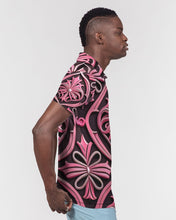 Indlæs billede til gallerivisning Rosa Y Negro 3D 2 Men&#39;s All-Over Print Slim Fit Short Sleeve Polo