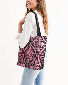 Rosa Y Negro 3D 2 Canvas Zip Tote