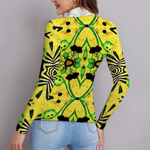 Indlæs billede til gallerivisning Custom All Over Print Women&#39;s Turtleneck Sweater Stylish Lapel Sweater