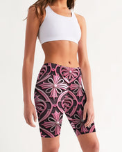 Load image into Gallery viewer, Rosa Y Negro 3D 2 Women&#39;s All-Over Print Mid-Rise Bike Shorts