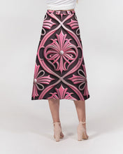 Load image into Gallery viewer, Rosa Y Negro 3D 2 Women&#39;s All-Over Print A-Line Midi Skirt