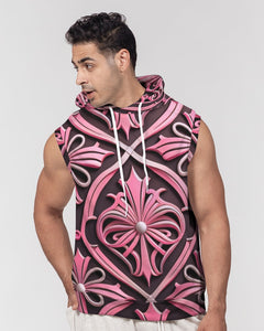 Rosa Y Negro 3D 2 Men's All-Over Print Heavyweight Sleeveless Hoodie