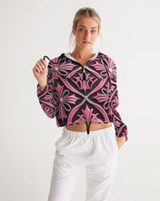 Laden Sie das Bild in den Galerie-Viewer, Rosa Y Negro 3D 2 Women&#39;s All-Over Print Cropped Windbreaker