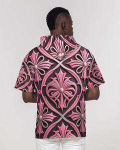 Rosa Y Negro 3D 2 Men's All-Over Print Premium Heavyweight Short Sleeve Hoodie