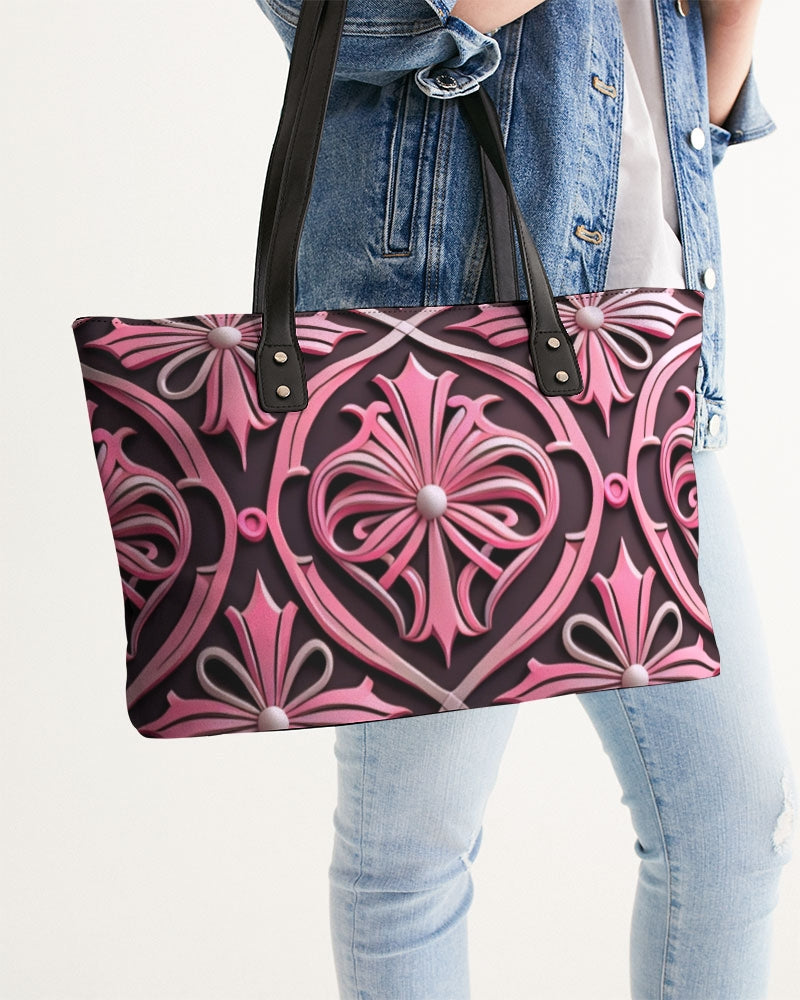 Rosa Y Negro 3D 2 Stylish Tote