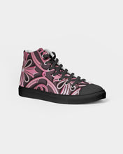 Load image into Gallery viewer, Rosa Y Negro 3D 2 Women&#39;s Hightop Canvas Shoe - Black