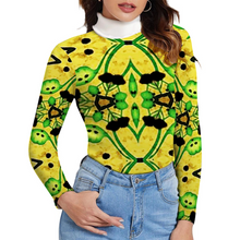 Indlæs billede til gallerivisning Custom All Over Print Women&#39;s Turtleneck Sweater Stylish Lapel Sweater