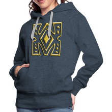 Afbeelding in Gallery-weergave laden, Gold Diamond 1 Women’s Premium Hoodie - heather denim