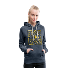 Afbeelding in Gallery-weergave laden, Gold Diamond 1 Women’s Premium Hoodie - heather denim