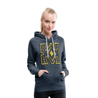 Gold Diamond 1 Women’s Premium Hoodie - heather denim