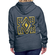 Afbeelding in Gallery-weergave laden, Gold Diamond 1 Women’s Premium Hoodie - heather denim
