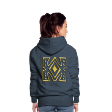 Afbeelding in Gallery-weergave laden, Gold Diamond 1 Women’s Premium Hoodie - heather denim