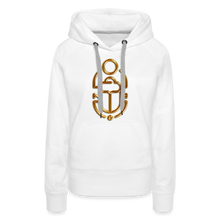 Indlæs billede til gallerivisning Brass Scarab 1 Women’s Premium Hoodie - white