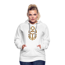 Indlæs billede til gallerivisning Brass Scarab 1 Women’s Premium Hoodie - white