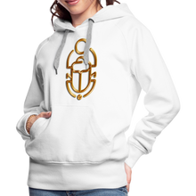 Indlæs billede til gallerivisning Brass Scarab 1 Women’s Premium Hoodie - white