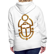 Indlæs billede til gallerivisning Brass Scarab 1 Women’s Premium Hoodie - white