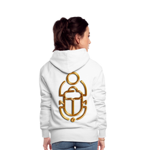 Indlæs billede til gallerivisning Brass Scarab 1 Women’s Premium Hoodie - white