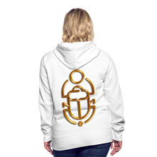 Indlæs billede til gallerivisning Brass Scarab 1 Women’s Premium Hoodie - white