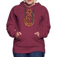 Indlæs billede til gallerivisning Brass Scarab 1 Women’s Premium Hoodie - burgundy