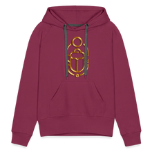 Indlæs billede til gallerivisning Brass Scarab 1 Women’s Premium Hoodie - burgundy