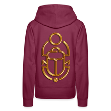 Indlæs billede til gallerivisning Brass Scarab 1 Women’s Premium Hoodie - burgundy