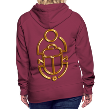 Indlæs billede til gallerivisning Brass Scarab 1 Women’s Premium Hoodie - burgundy