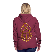 Indlæs billede til gallerivisning Brass Scarab 1 Women’s Premium Hoodie - burgundy