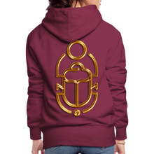 Indlæs billede til gallerivisning Brass Scarab 1 Women’s Premium Hoodie - burgundy