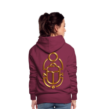 Indlæs billede til gallerivisning Brass Scarab 1 Women’s Premium Hoodie - burgundy