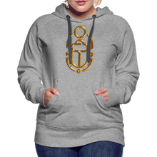 Indlæs billede til gallerivisning Brass Scarab 1 Women’s Premium Hoodie - heather grey