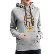 Indlæs billede til gallerivisning Brass Scarab 1 Women’s Premium Hoodie - heather grey
