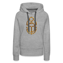 Indlæs billede til gallerivisning Brass Scarab 1 Women’s Premium Hoodie - heather grey