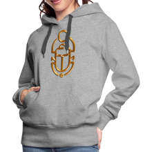 Indlæs billede til gallerivisning Brass Scarab 1 Women’s Premium Hoodie - heather grey