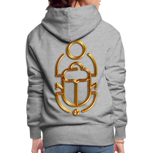 Indlæs billede til gallerivisning Brass Scarab 1 Women’s Premium Hoodie - heather grey