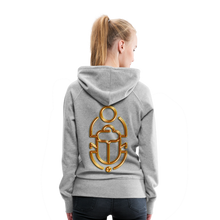 Indlæs billede til gallerivisning Brass Scarab 1 Women’s Premium Hoodie - heather grey