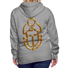 Indlæs billede til gallerivisning Brass Scarab 1 Women’s Premium Hoodie - heather grey