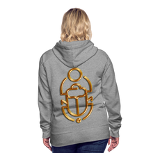 Indlæs billede til gallerivisning Brass Scarab 1 Women’s Premium Hoodie - heather grey