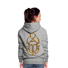 Indlæs billede til gallerivisning Brass Scarab 1 Women’s Premium Hoodie - heather grey