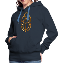Indlæs billede til gallerivisning Brass Scarab 1 Women’s Premium Hoodie - navy