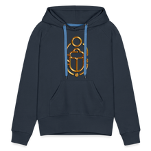 Indlæs billede til gallerivisning Brass Scarab 1 Women’s Premium Hoodie - navy