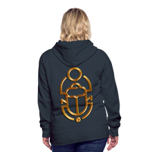 Indlæs billede til gallerivisning Brass Scarab 1 Women’s Premium Hoodie - navy