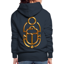 Indlæs billede til gallerivisning Brass Scarab 1 Women’s Premium Hoodie - navy