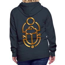 Indlæs billede til gallerivisning Brass Scarab 1 Women’s Premium Hoodie - navy