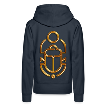 Indlæs billede til gallerivisning Brass Scarab 1 Women’s Premium Hoodie - navy