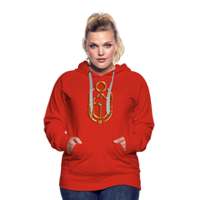Indlæs billede til gallerivisning Brass Scarab 1 Women’s Premium Hoodie - red