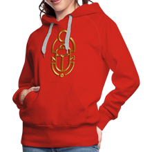 Indlæs billede til gallerivisning Brass Scarab 1 Women’s Premium Hoodie - red