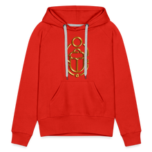 Indlæs billede til gallerivisning Brass Scarab 1 Women’s Premium Hoodie - red